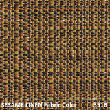 10' Square Cantilever Umbrella in a Bronze Frame with a Sesame Linen Canopy with Base