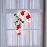 Illuminated Candy Cane Window Silhouette