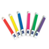 Different colored dive sticks for the pool, bathtub, lake or ocean.