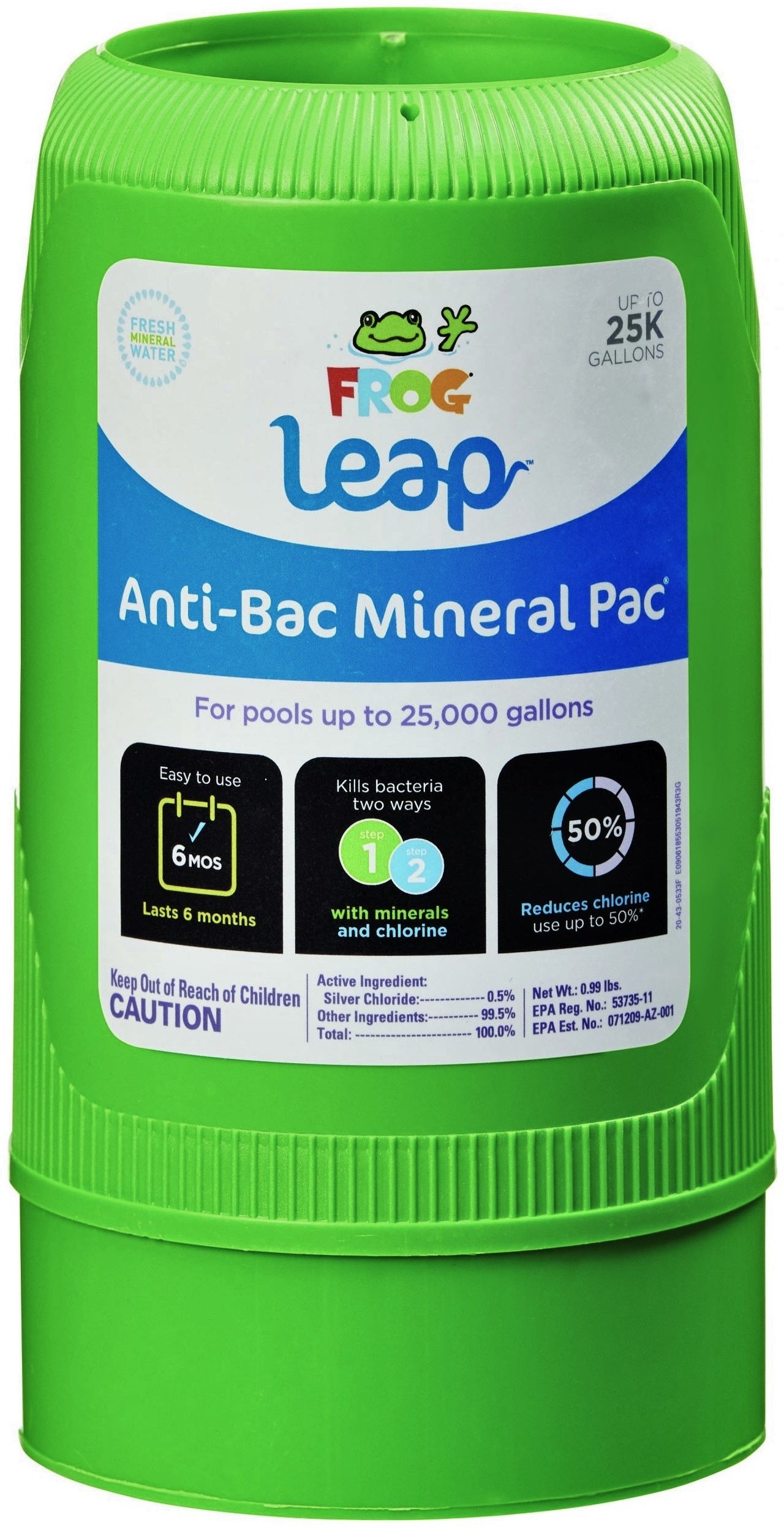 P◆SAPO FROG Pool Disinfectant | FROG Leap Anti-Bac Mineral Pac for Pools