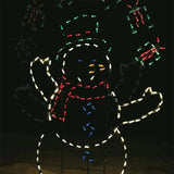 60" Juggling Snowman Animotion Outdoor LED Yard Decoration