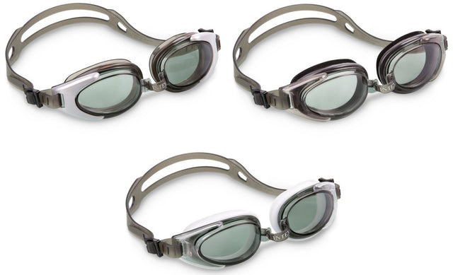 Gray swimming goggles.