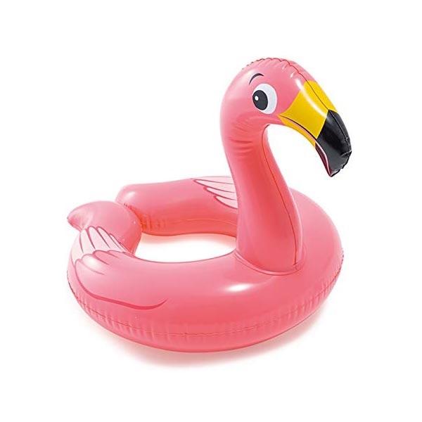 Inner tube for kids shaped like a flamingo.