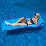 Blue foam pool mattress.