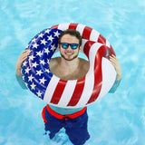 Inner tube designed to look like the American flag.