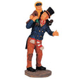 Polyresin figurine for a Lemax display. Designed to look like a man wearing winter clothes with a child wearing winter clothes sitting on his shoulder.