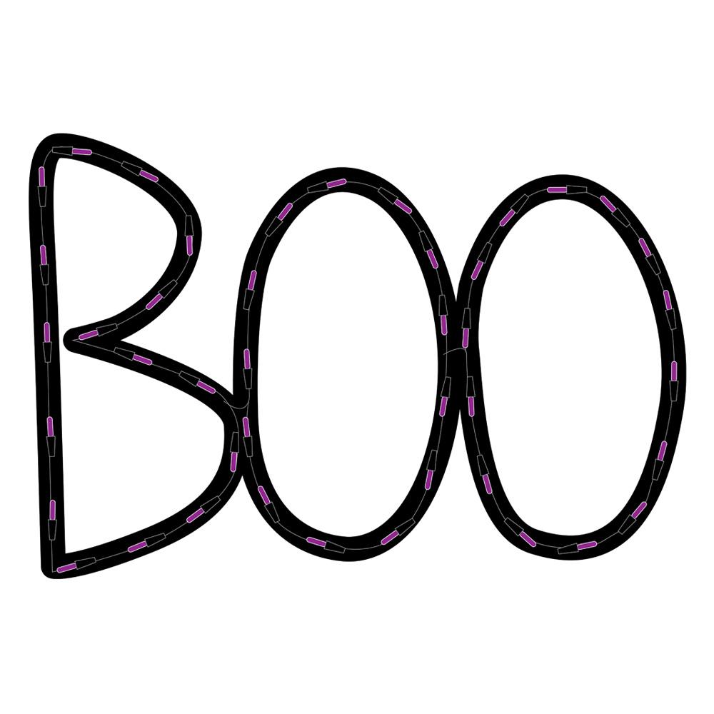 Halloween Lighted BOO Ornamental Silhouette