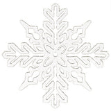 11" Plastic Glitter Snowflake Ornament