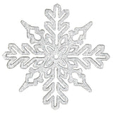 11" Plastic Glitter Snowflake Ornament