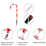 Set of 4 Candy Cane Pathway Marker Stakes