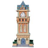 Porcelain figurine for a Lemax Village tabletop display. Designed to look like a turret clock tower
