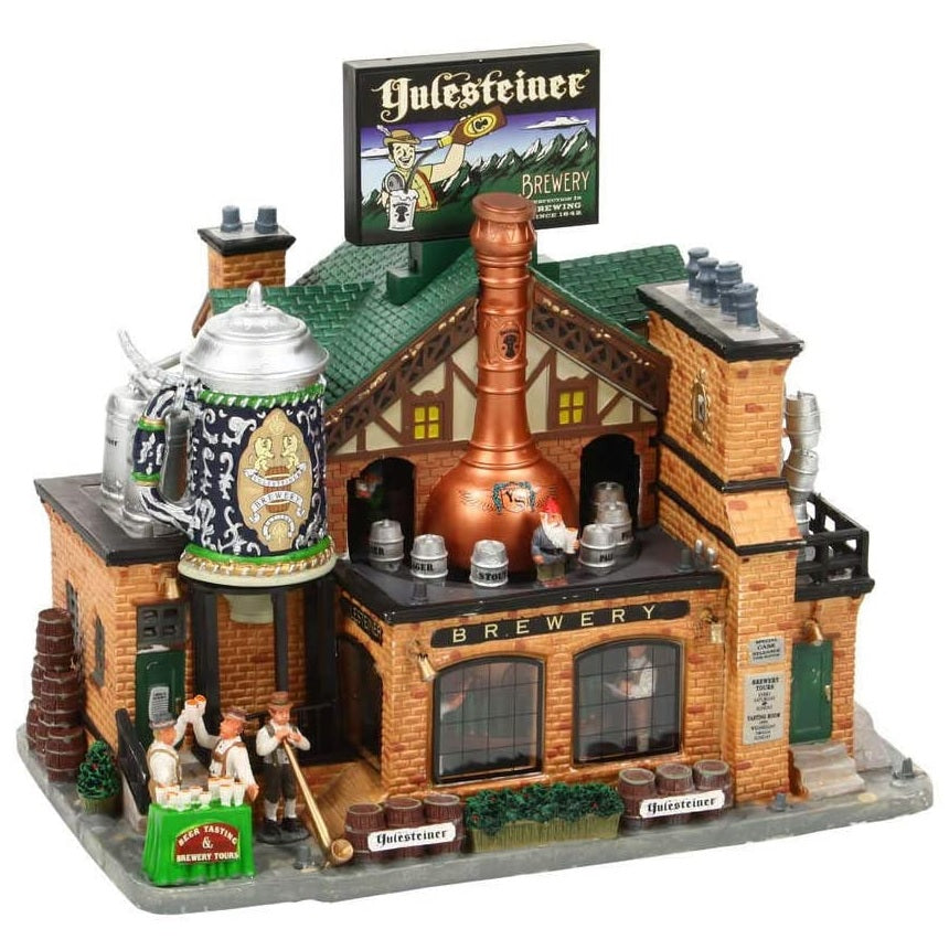 Porcelain lighted building for a Lemax Village tabletop display. Designed to look like a German bar