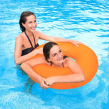 Neon orange inner tube.