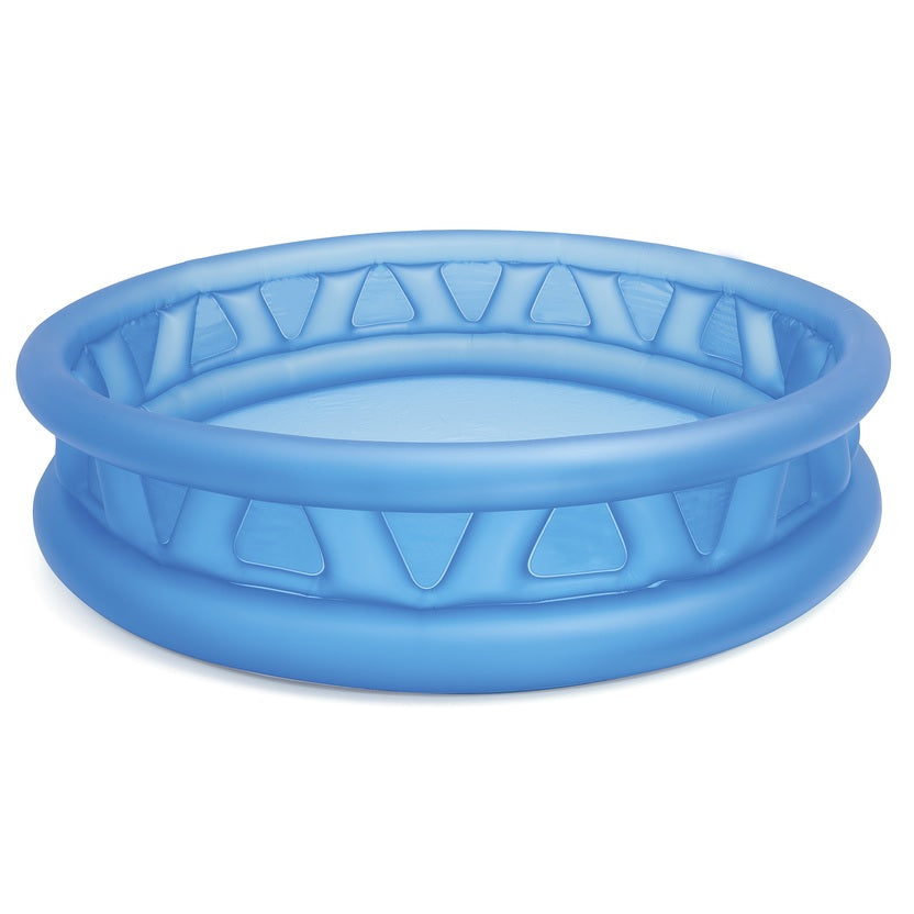 Blue inflatable pool for kids.