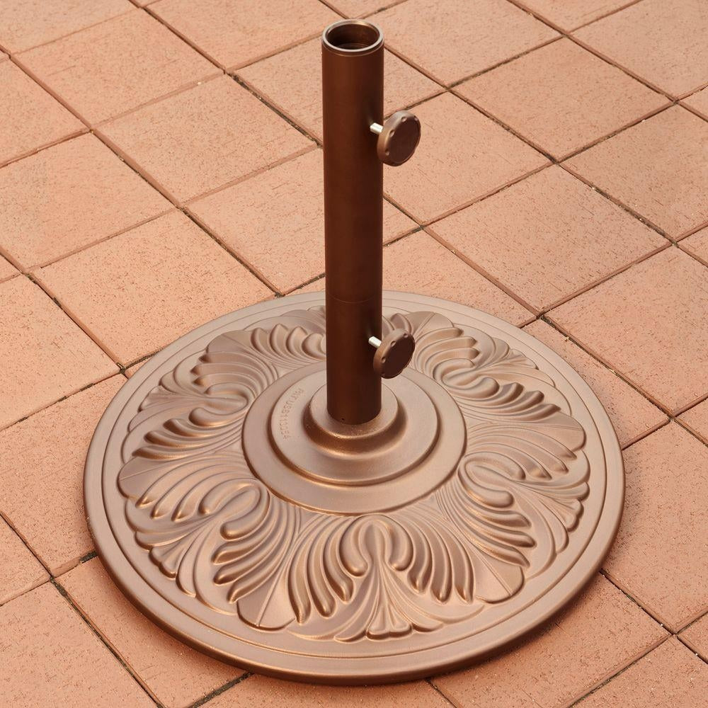 cast aluminum patio umbrella base Cast Aluminum Art Deco Umbrella Bases