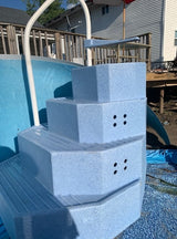 The King Aqua Staircase (Blue Granite Wedding Cake Pool Steps)