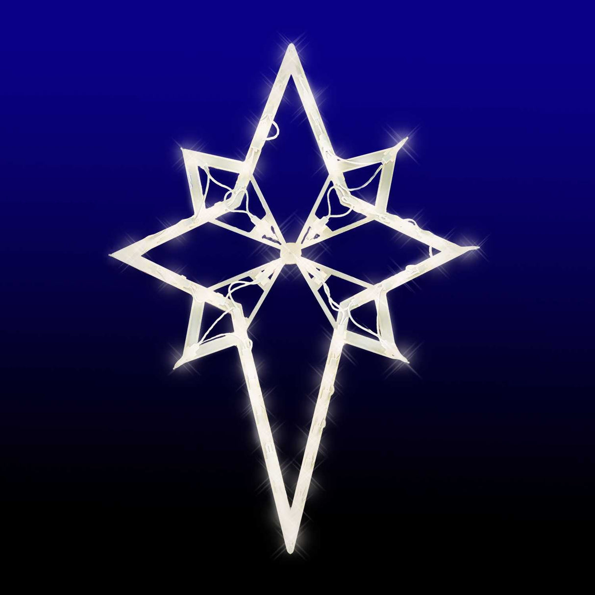 Lighted Star of Bethlehem Window Silhouette