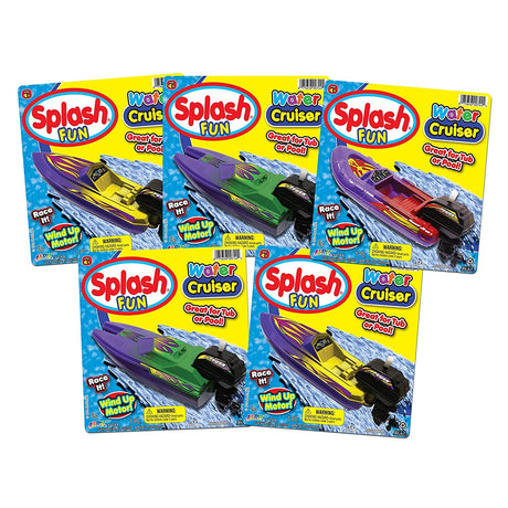 Wind up pool toys shaped like speed boats.
