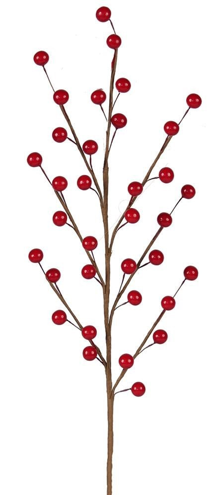 19" Red Berry Decorative Spray