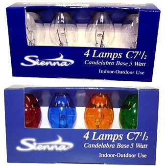 Replacement C7 Transparent Twinkle Bulbs