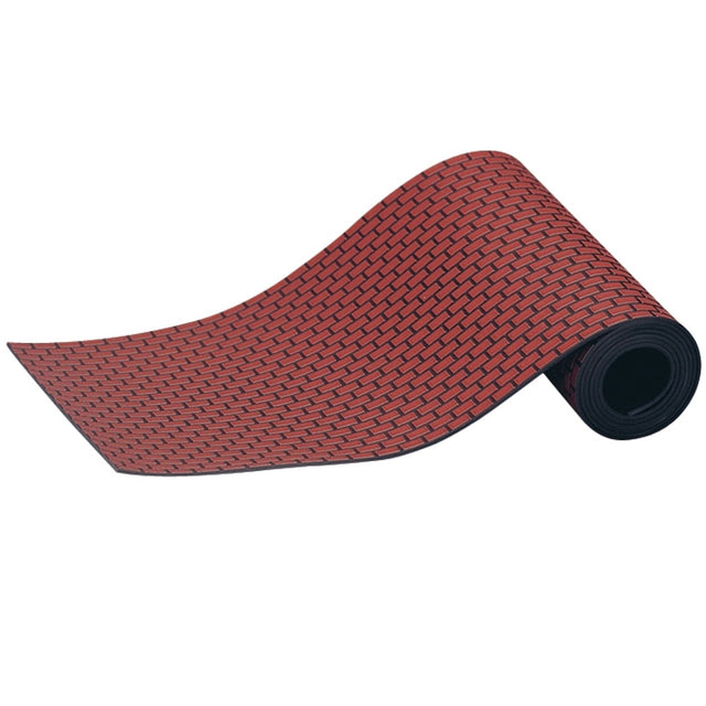 Plastic landscaping accessory for a Lemax display. Designed to look like a red brick road.