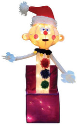 24" Pre-Lit 3D Misfit Charlie in the Box Christmas Yard Decoration