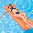 Orange pool mattress.