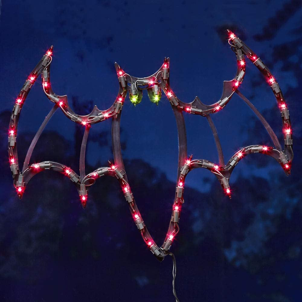 Lighted Bat Halloween Silhouette