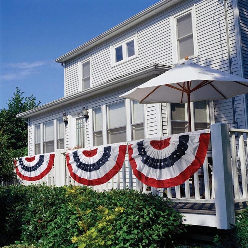 Patriotic bunting.