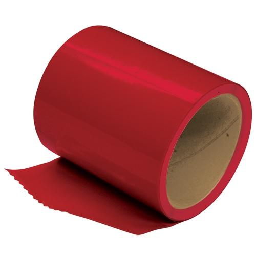 3.5" x 75' Red Plastic Christmas Ribbon