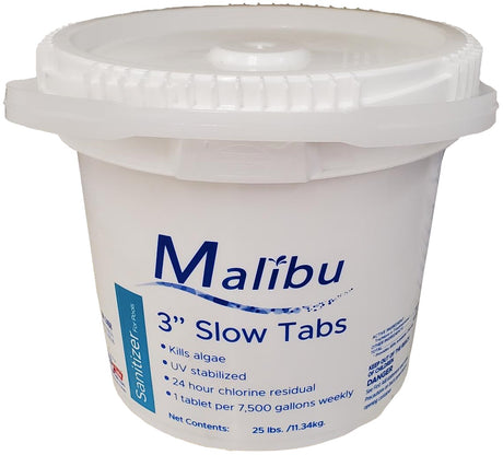 Malibu 3" Slow Tabs Sanitizer for Pools