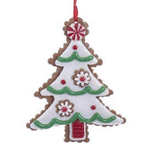 Ornaments shaped like decorated Christmas cookies.