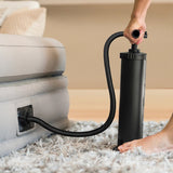 Hand pump to inflate beach balls, air mattresses, tires, etc.