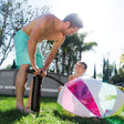 Hand pump to inflate beach balls, air mattresses, tires, etc.