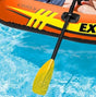 Yellow aluminum boat oars.