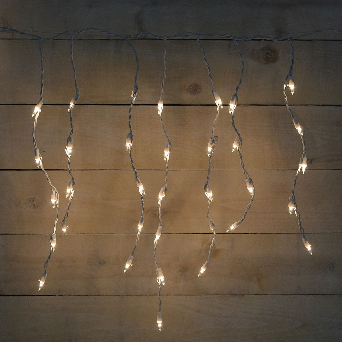 Set of 50 Clear Holiday Icicle Window Lights