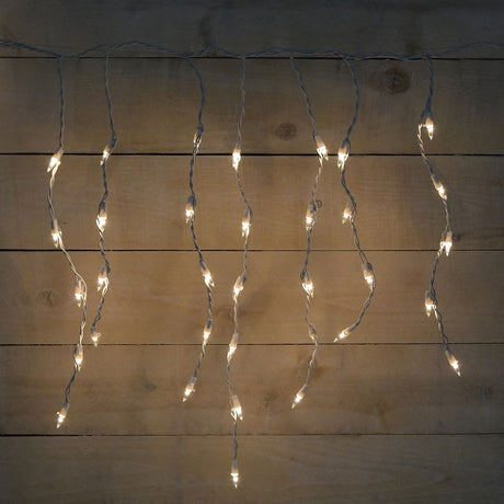 Set of 50 Clear Holiday Icicle Window Lights
