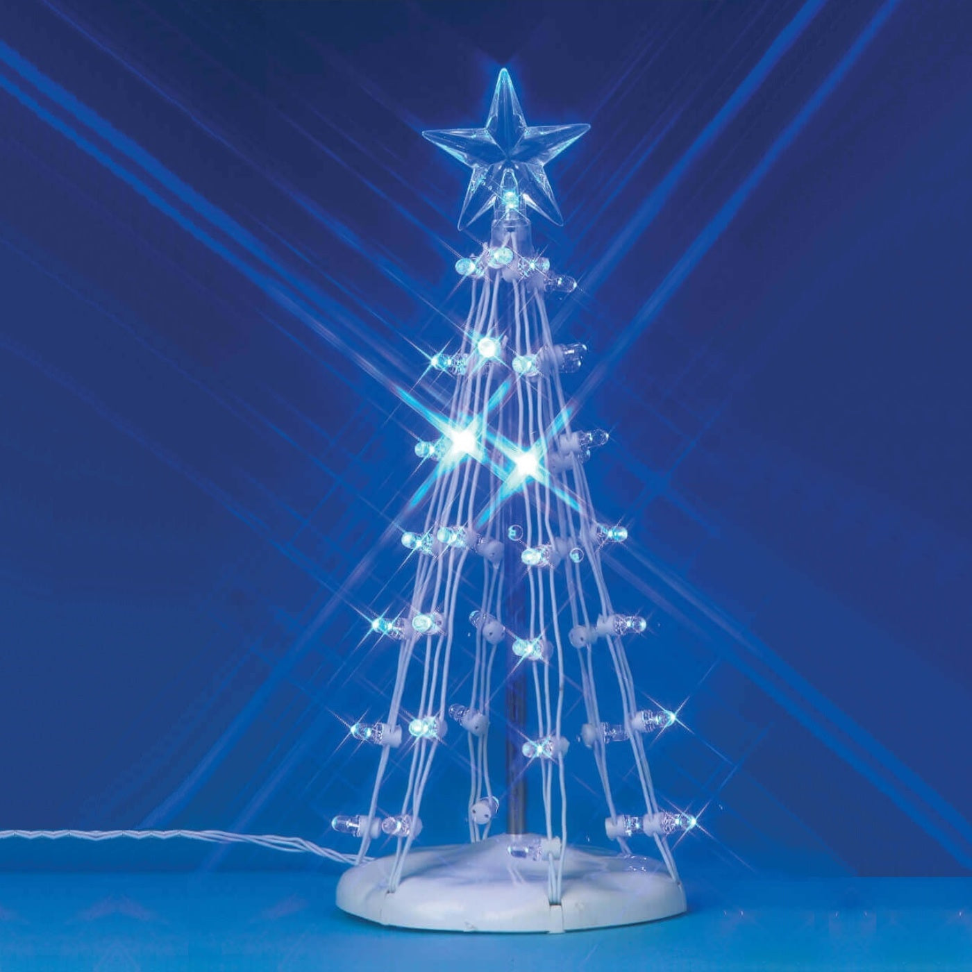 Lemax General Collectibles: Lighted Silhouette Tree, Blue #74658