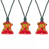 40 Musical Red Bell Lights with Gold Bows