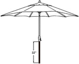 Treasure Garden 32" Bottom Umbrella Pole Replacements