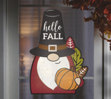 16" Pilgrim Gnome Shimmer Window Silhouette Decoration