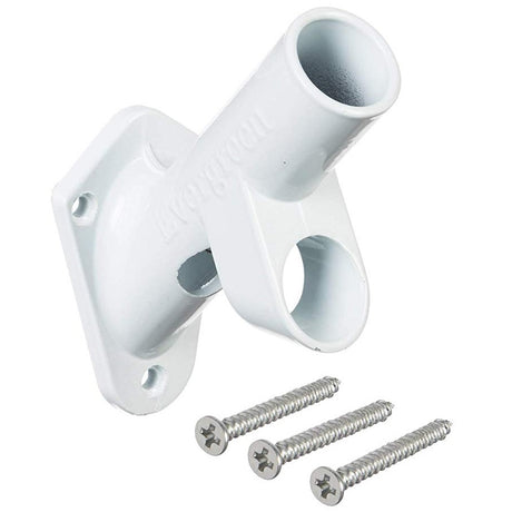 Two-Position White Cast Iron Bracket for Flag Poles