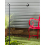 Black Garden Flag Stand with Rubber Stopper