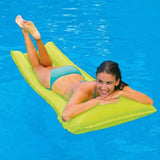 Yellow pool mattress.