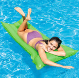 Green pool mattress.