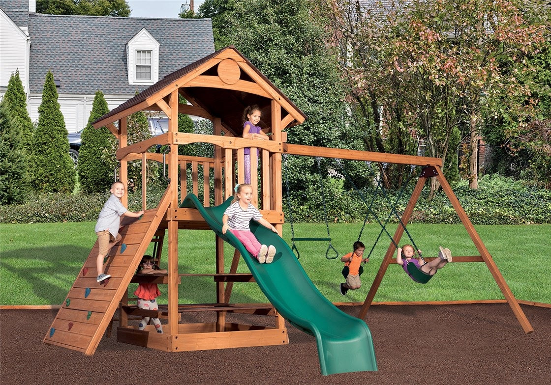 Adventure Outlook XL 1 Wooden Swing Set Backyard Adventures Adventure Outlook XL 1 Wooden Swing Set Backyard Adventures