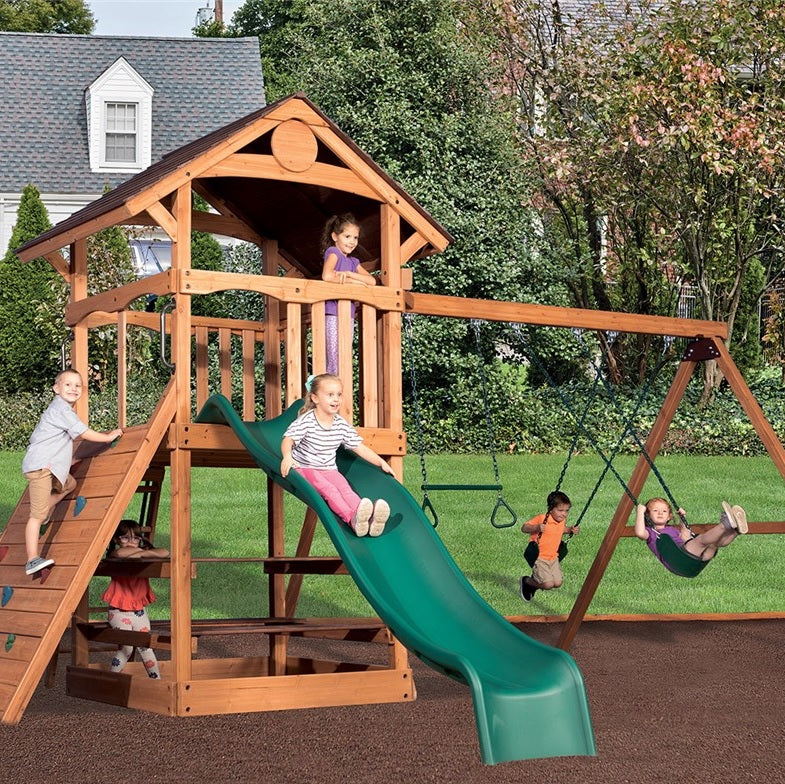 Adventure Outlook XL 1 Wooden Swing Set Backyard Adventures
