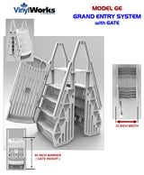Grand Entry Double Step Pool Entry System with Gate