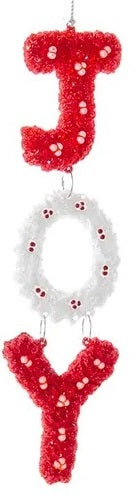 Red and White Beaded Ornament