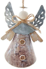 4.75" Rustic Angel Ornament